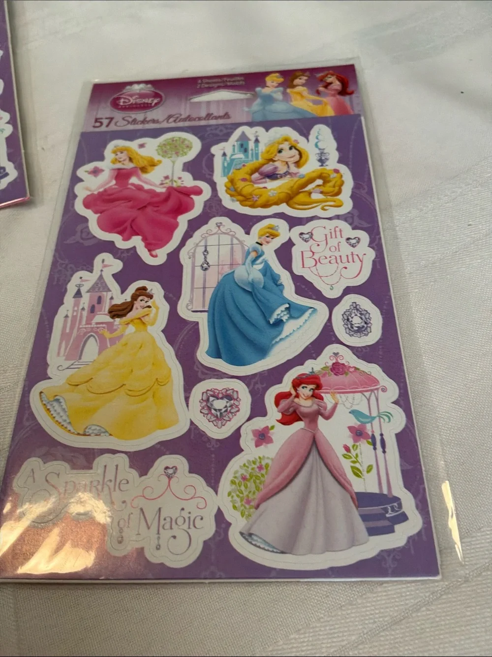 Princess Sticker Sheets - Pink, Purple, Yellow & Blue 5 packs/6sheets 57 sticker